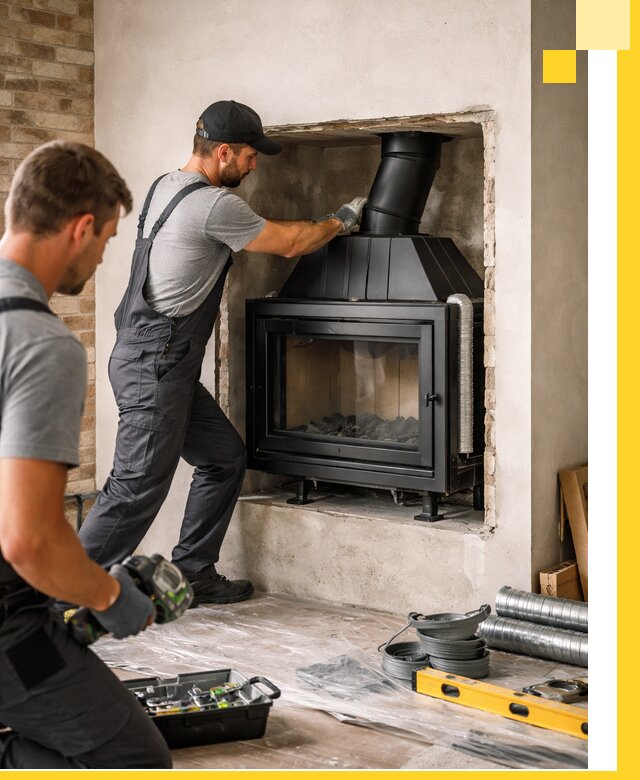 Установка каминных топок в Сызрани: монтаж, подключение