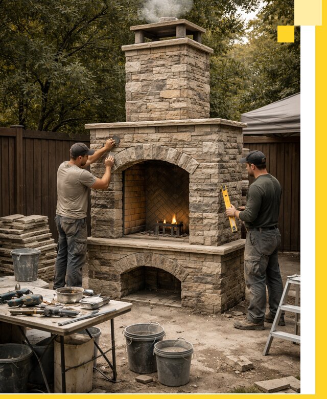 Проектирование и установка уличных каминов в Сызрани