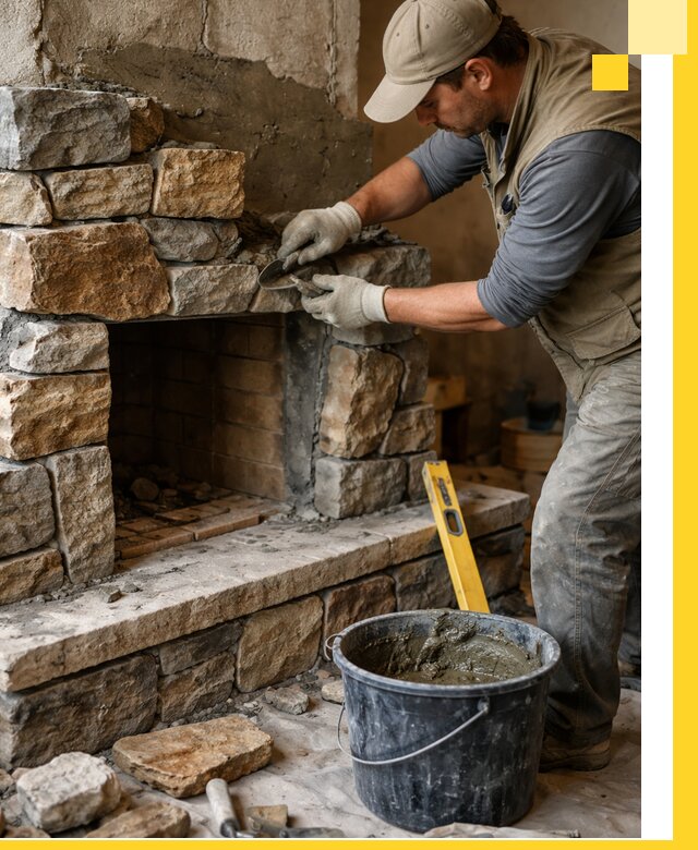 Изготовление и установка каменных каминов под ключ в Сызрани