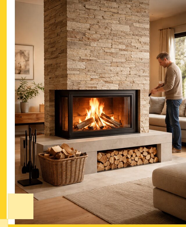 Дровяной камин под ключ в Сызрани от 202600 р. | ЭриданСзр