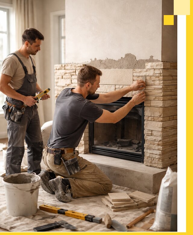 Установка и монтаж каминов для загородного дома в Сызрани