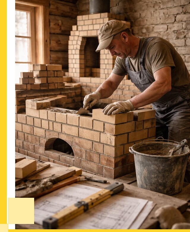 Кладка печей из кирпича в Сызрани цены от 30390 р. - ЭриданСзр