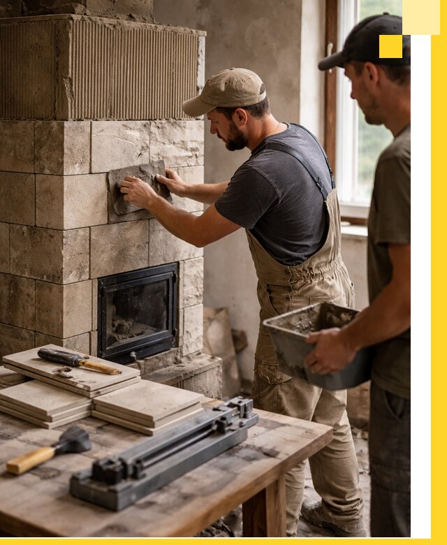 Профессиональная облицовка печей в Сызрани: керамика и камень