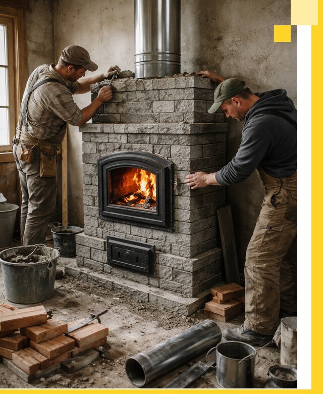 Производство, поставка и монтаж дровяных печей в Сызрани