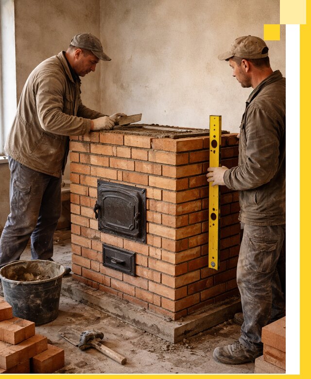 Отопительные печи под ключ в Сызрани, установка и сборка