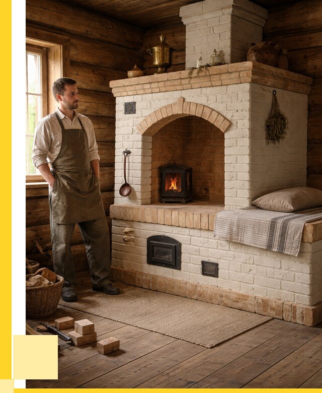 Русские печи с лежанкой под ключ в Сызрани от 151950 р. ЭриданСзр