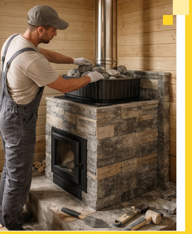 Печи для парной в Сызрани, производство, монтаж и обслуживание