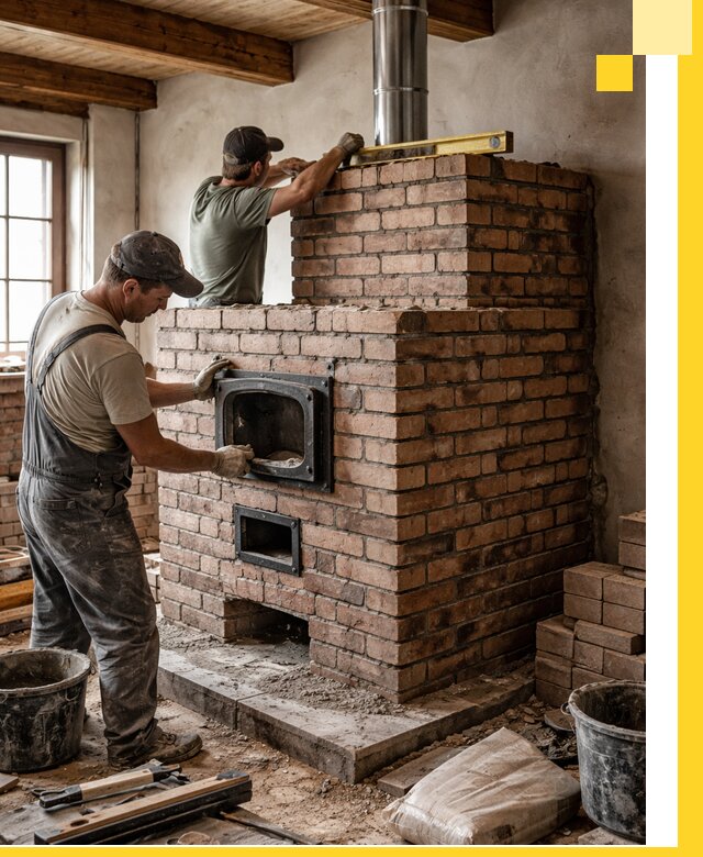 Печи для загородного дома под ключ в Сызрани — монтаж и сервис