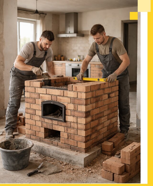 Установка и монтаж печей в частном доме в Сызрани под ключ