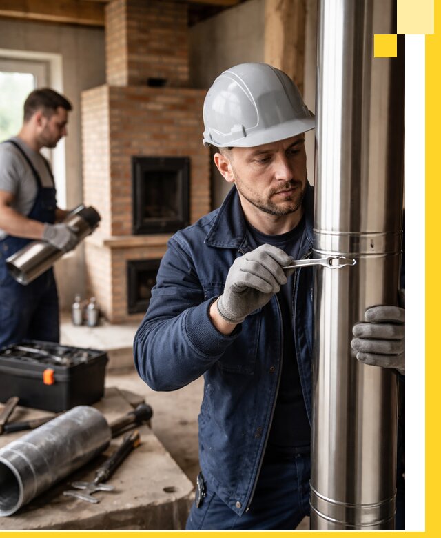 Профессиональный монтаж дымоходов для печей в Сызрани