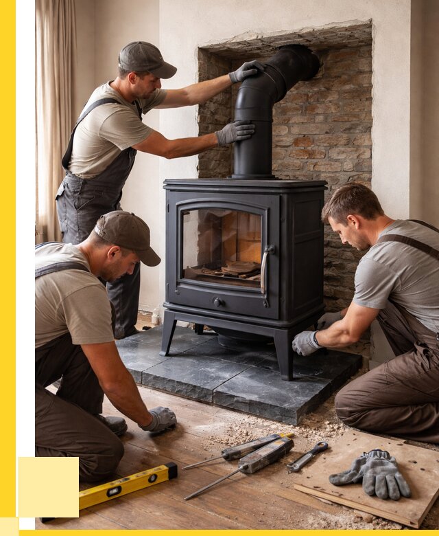 Монтаж печи камина в частном доме в Сызрани от 25325 р. | ЭриданСзр