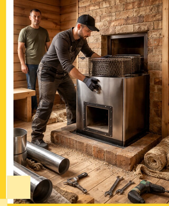 Монтаж банных печей под ключ в Сызрани от 18234 р., ЭриданСзр