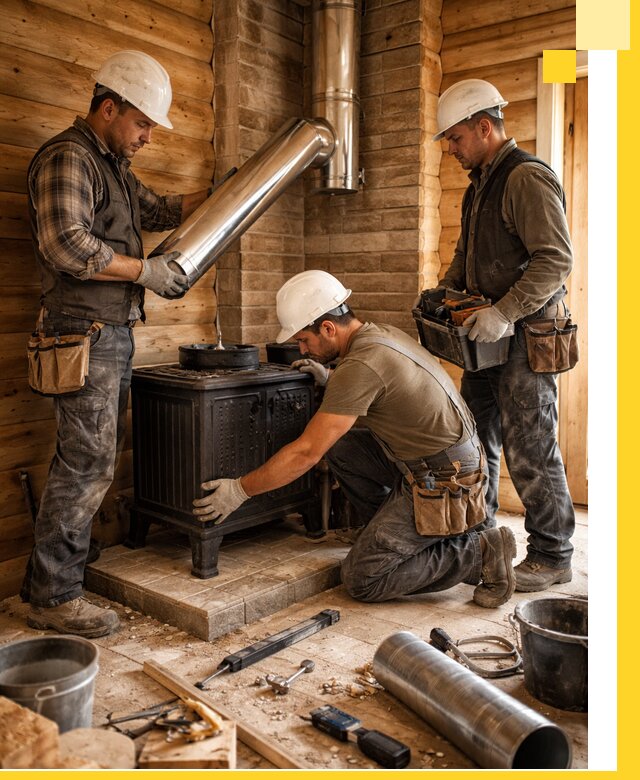 Профессиональный монтаж банных печей и дымоходов в Сызрани