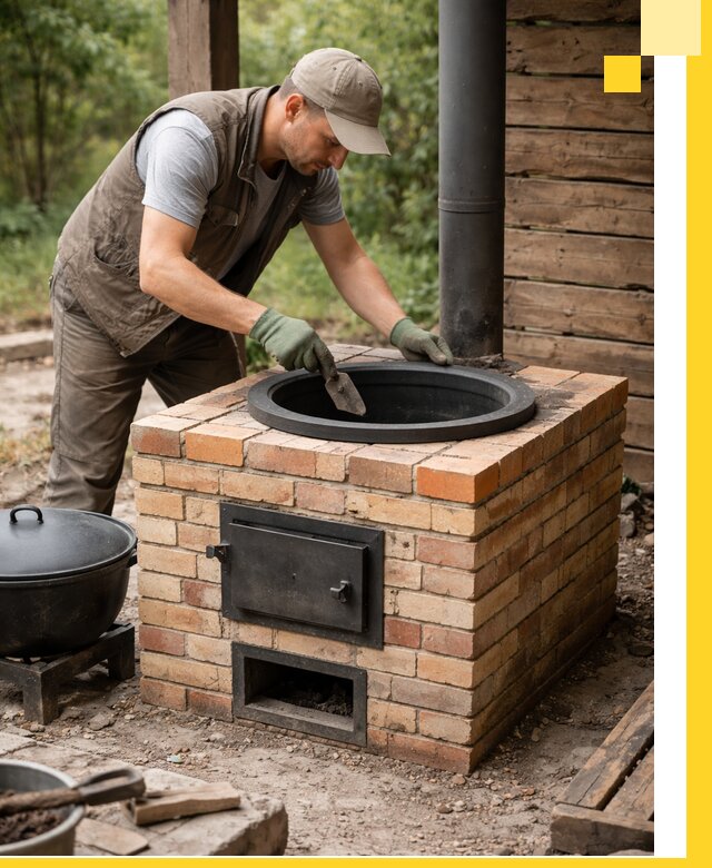 Изготовление и установка печей для казана в Сызрани под ключ