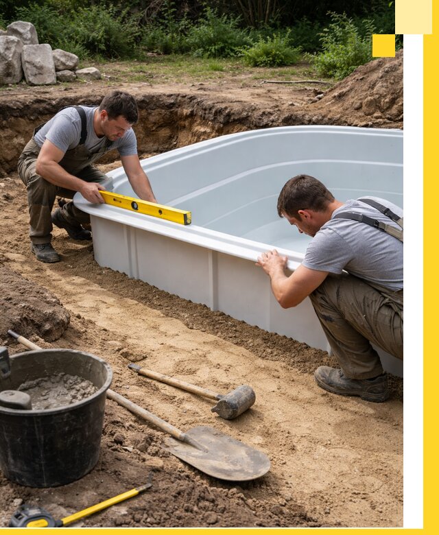Производство и установка пластиковых бассейнов в Сызрани под ключ