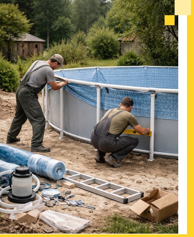 Установка и монтаж каркасных бассейнов в Сызрани под ключ