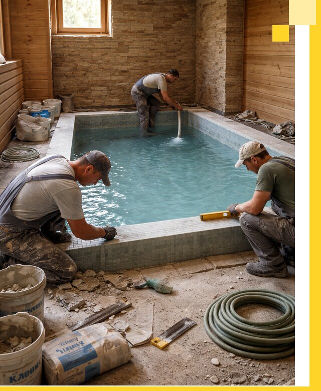 Проектирование и строительство бассейнов для бани в Сызрани