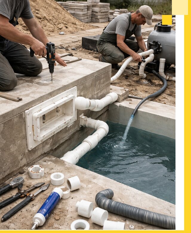 Строительство скиммерных бассейнов под ключ в Сызрани