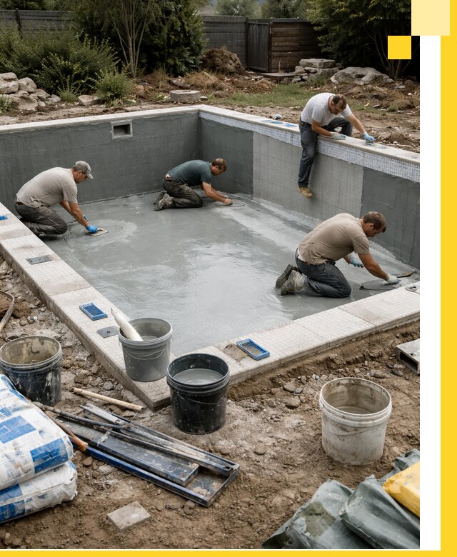 Изготовление и монтаж чаши бассейна под ключ в Сызрани