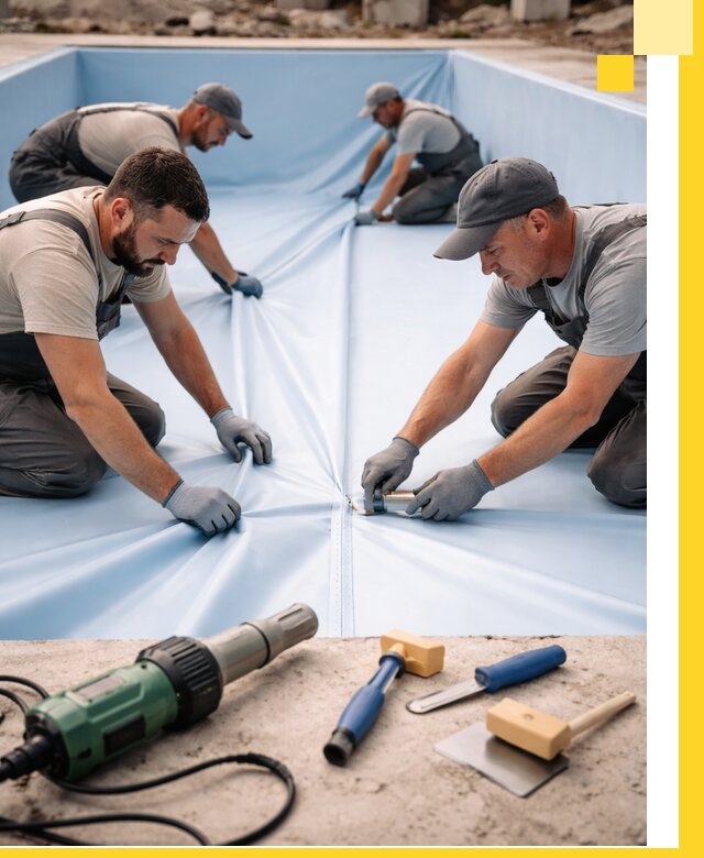 ПВХ пленка для бассейнов с монтажом и гарантией в Сызрани