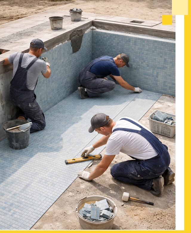 Укладка и установка плитки для бассейнов под ключ в Сызрани