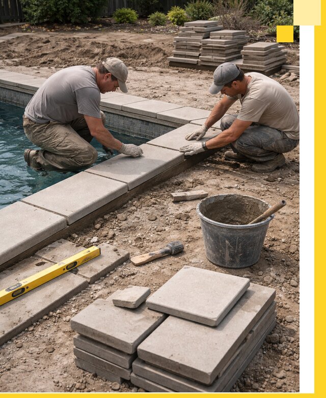 Установка и изготовление копингового камня для бассейнов в Сызрани