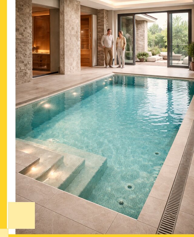 Бассейн во дворе в Сызрани: проект, отделка от 1215600 р. | ЭриданСзр