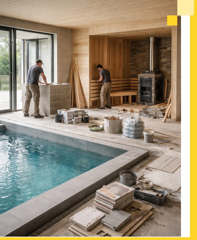 Проектирование и строительство бань с бассейном в Сызрани