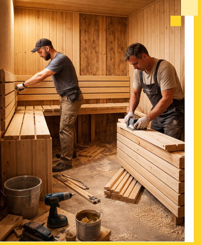 Профессиональный комплексный ремонт саун под ключ в Сызрани