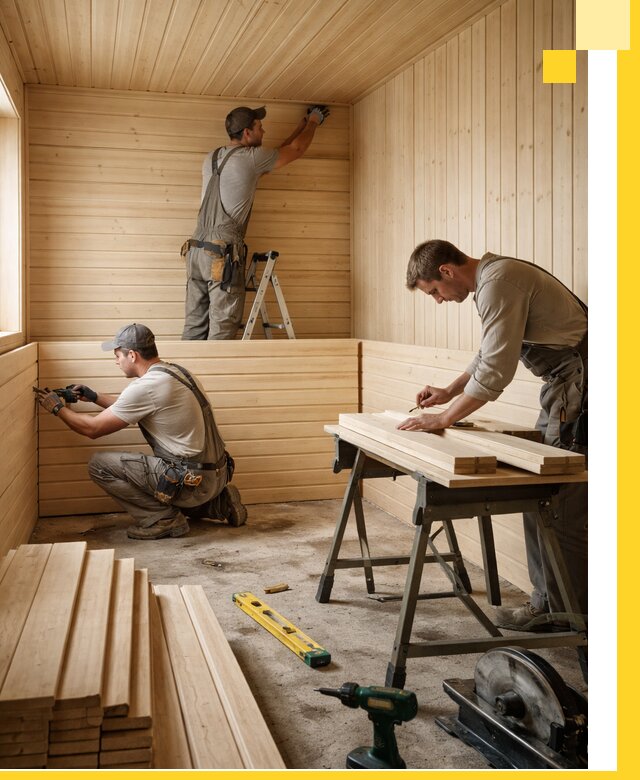 Обшивка саун в Сызрани из натуральной древесины под ключ