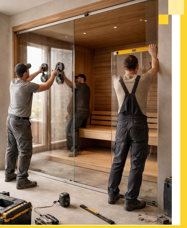 Производство и монтаж стеклянных саун под ключ в Сызрани