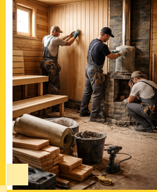 Ремонт бань под ключ в Сызрани от 45585 р. | ЭриданСзр