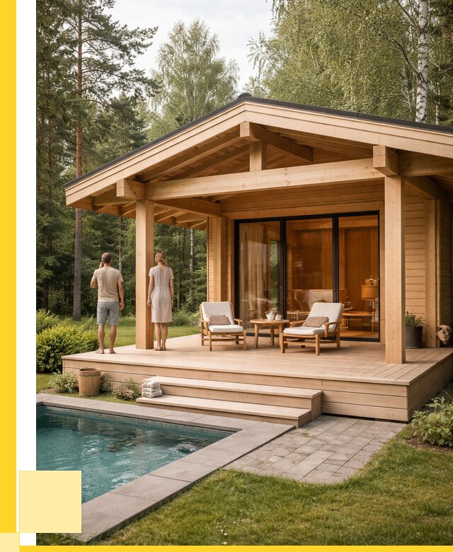 Бани с террасой под ключ в Сызрани от 607800 р. | ЭриданСзр