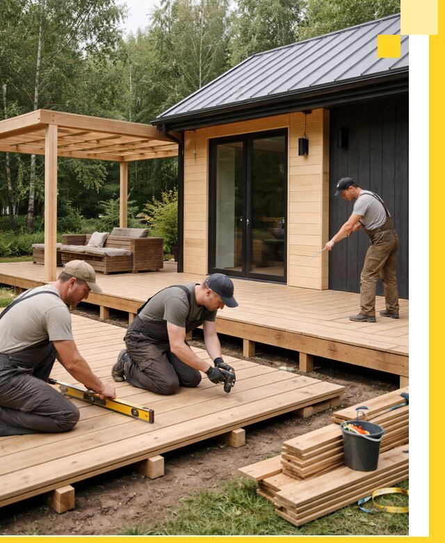 Строительство бань с террасой и бассейном под ключ в Сызрани