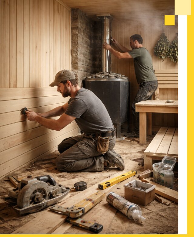 Полное строительство и оснащение парных под ключ в Сызрани