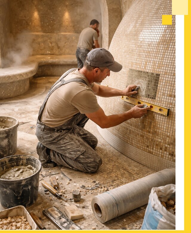 Хамам под ключ в Сызрани: проектирование, строительство, отделка