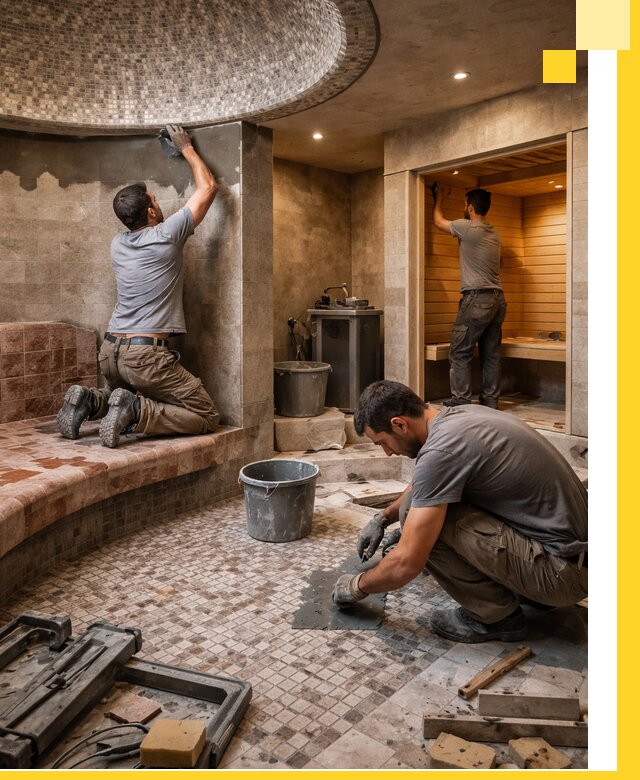 Проект и строительство хамама бани и сауны под ключ в Сызрани